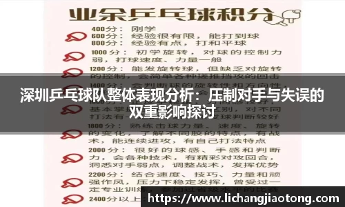 深圳乒乓球队整体表现分析：压制对手与失误的双重影响探讨