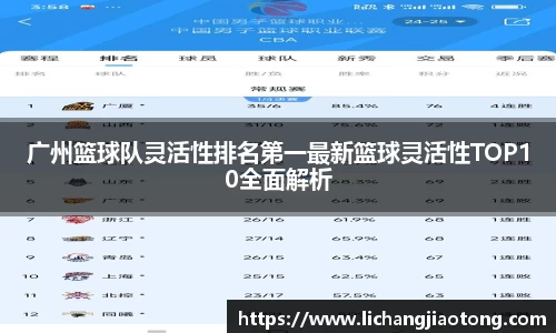 广州篮球队灵活性排名第一最新篮球灵活性TOP10全面解析